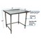 Bk Resources Stainless Steel Work Table Flat Top With Open Base 24"Wx24"D VTTOB-2424 - alternate 3
